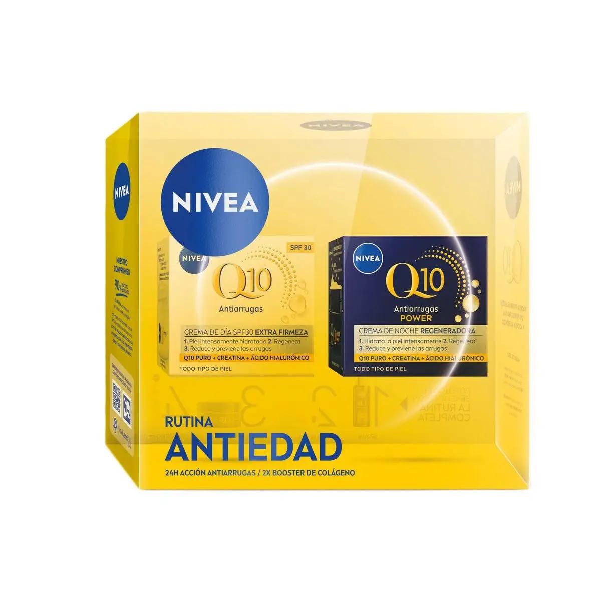 NIVEA Pack Q10 Antiarrugas Power Tratamiento Antiedad Crema de Día y Crema de Noche