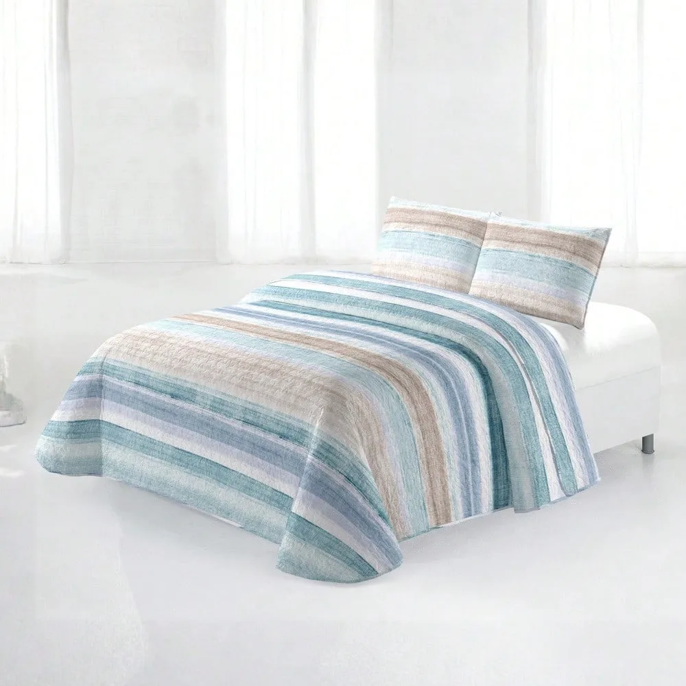 OsoNube-Colcha bouti para verano y entretiempo - Colcha para cama inluye 1 o 2 funda de cojin segun la medida，Colcha cubre cama 100% poliester, suave y transpirable. El diseño de la funda de cojin
