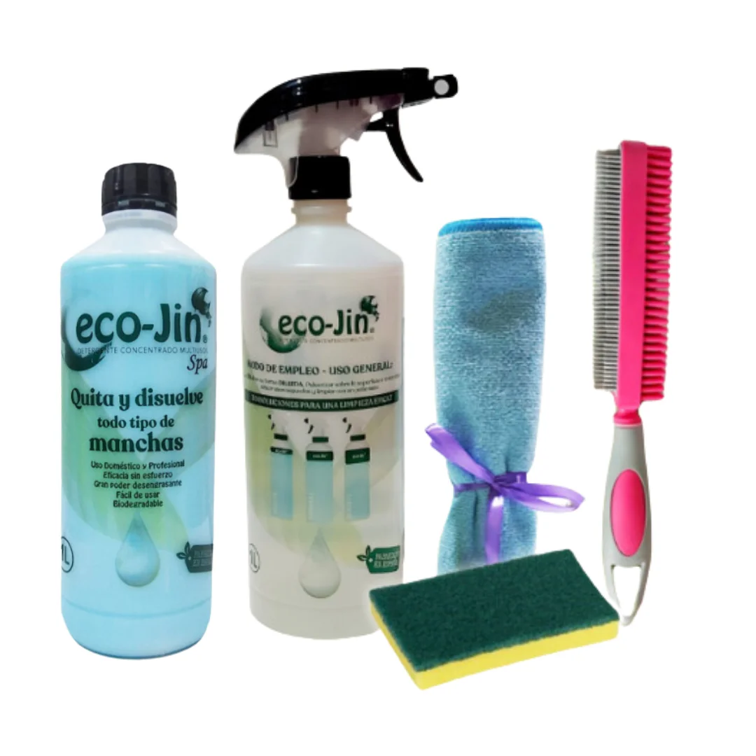 Eco Jin LABONCLER cleaner Set + diffuser + special pet textile brush + microfiber cloth + sponge scourer batch of fat remover and remover saving guaranteed wiper brand: Eco Jin LABONCLER. Take care with ECOJIN