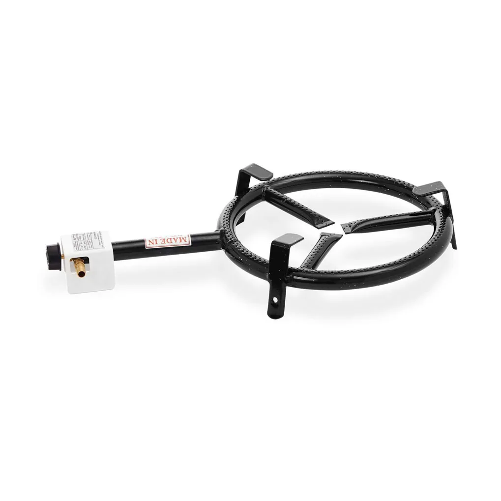 Quemador Paellero de Gas Redondo de 30 cm en Acero Negro, Ideal para Cocinar al Aire Libre, Excelente Distribución de Calor, Duradero y Fácil de Limpiar, Perfecto para Reuniones y Eventos, Fabricado con Materiales de Alta Calidad