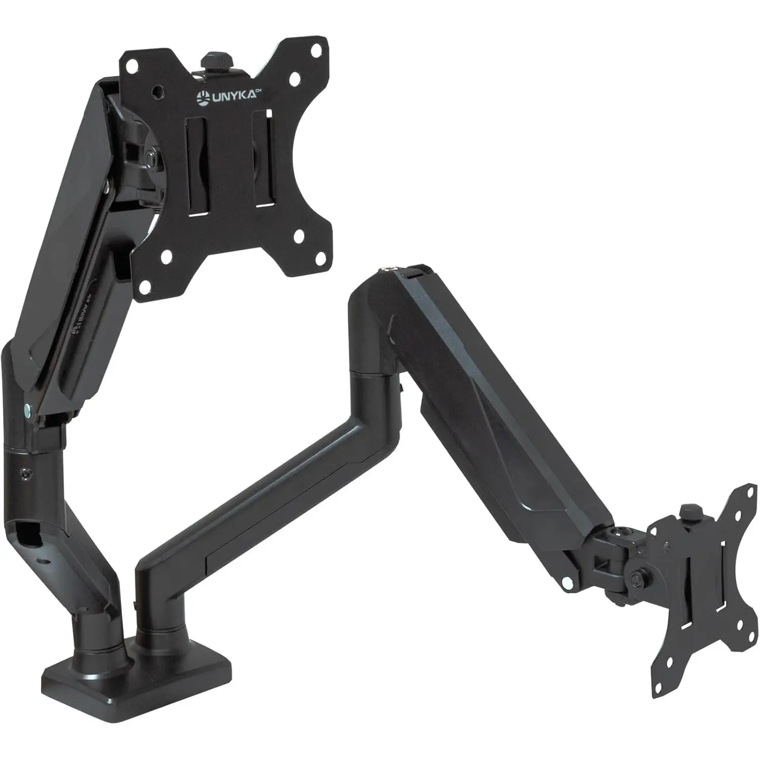 UNYKach UK1479 Universal Desk Mount with Dual Arm for Screens up to 32" with Gas Spring, Rotary, VESA Max 100 x 100 mm