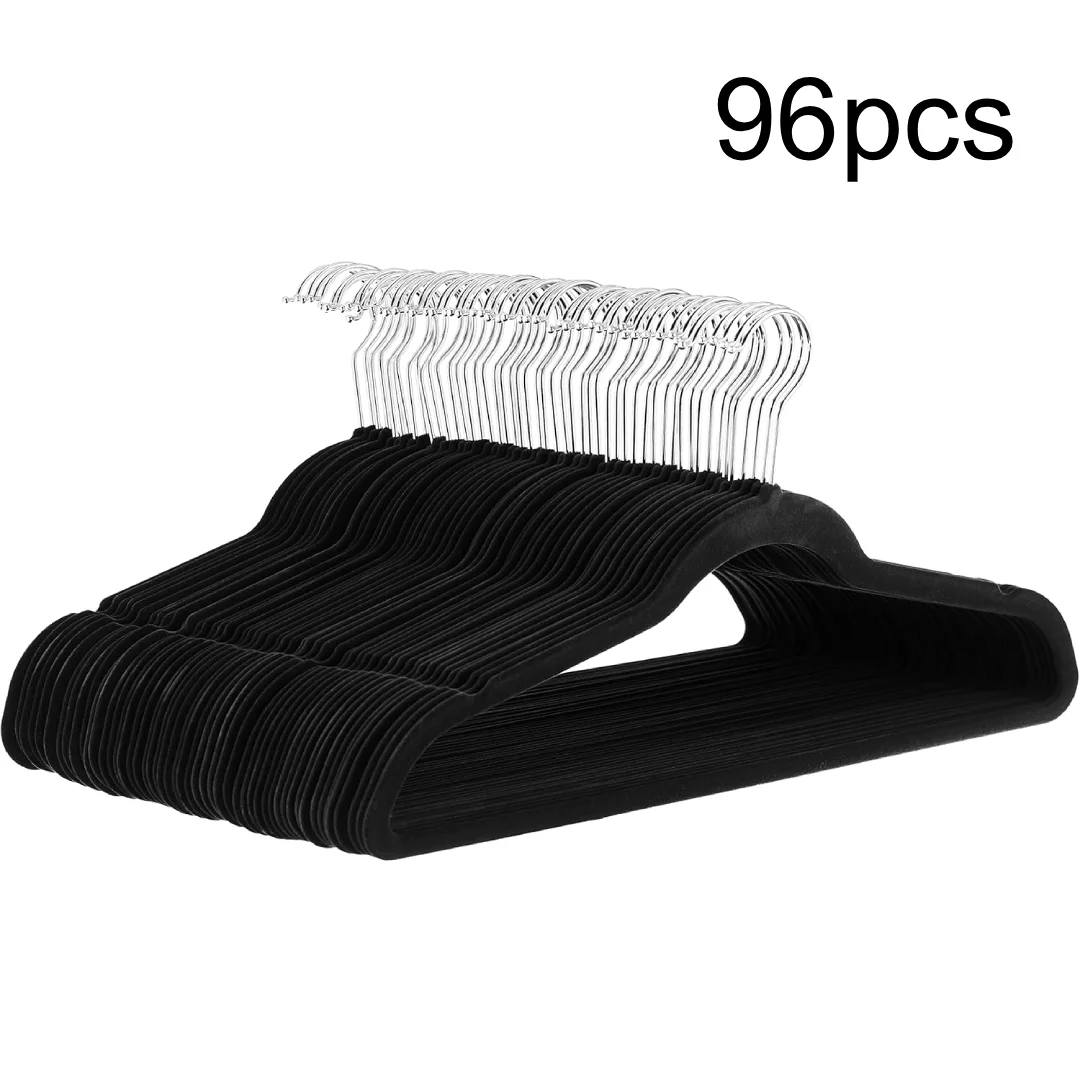 Perchas Ropa Terciopelo de 48, Perchero pared 44 largo, Ranuras para Hombros Antideslizantes, 360° Cabezal Giratorio - Para Camisetas, Pantalones, y Camisas. DECODEKO