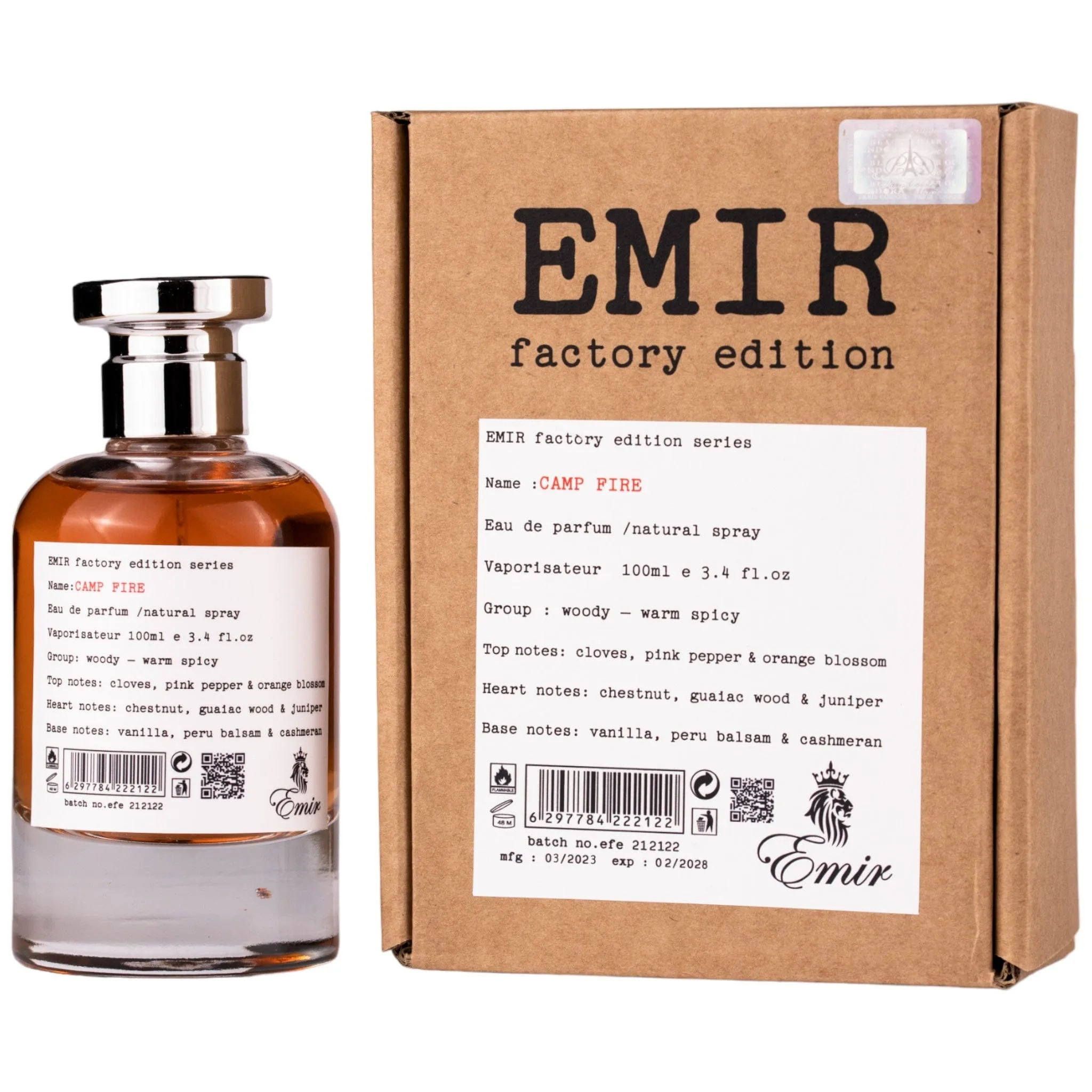 EMIR CAMP FIRE FACTORY EDITION EAU DE PARFUM for men 100 ML *** novelty ***