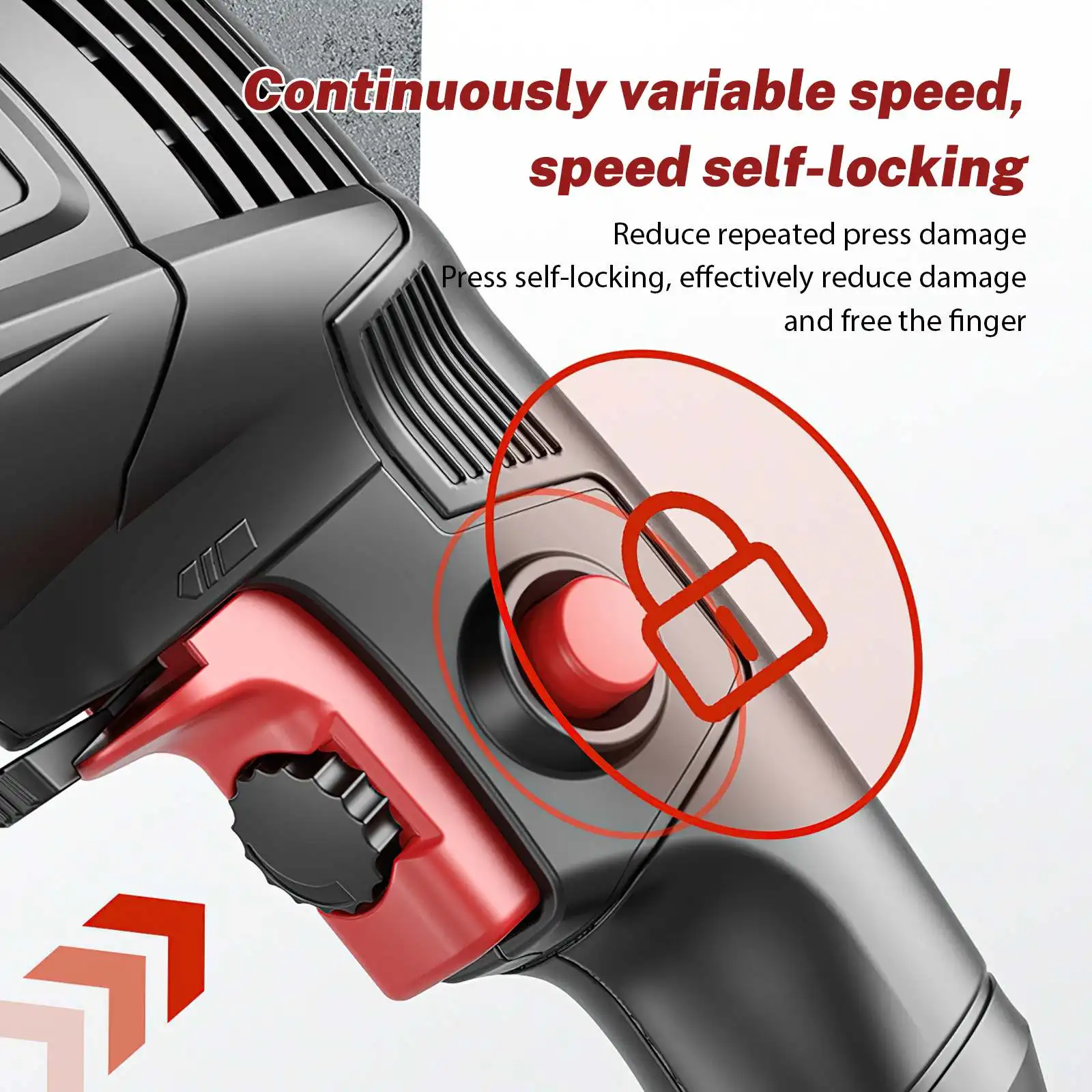 Multi-function Impact Electric Drill, Home Wall Hole Drilling Power Tools, Wood Metal Stone Cutting, Variable Speed