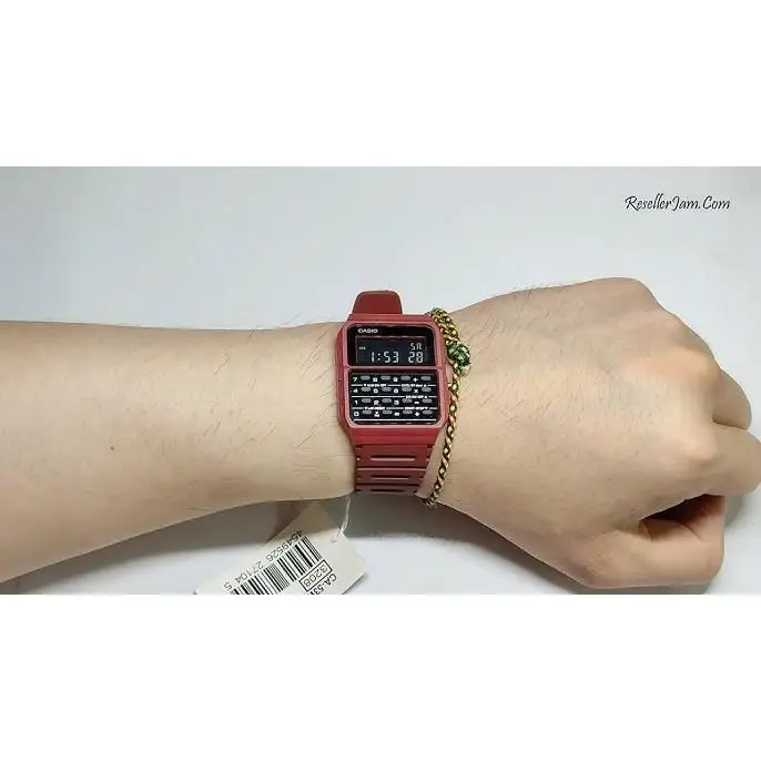 Casio CA-53WF-8B Men's Digital Watch, Retro Design, Calculator Function, Waterproof, Double Hour Display