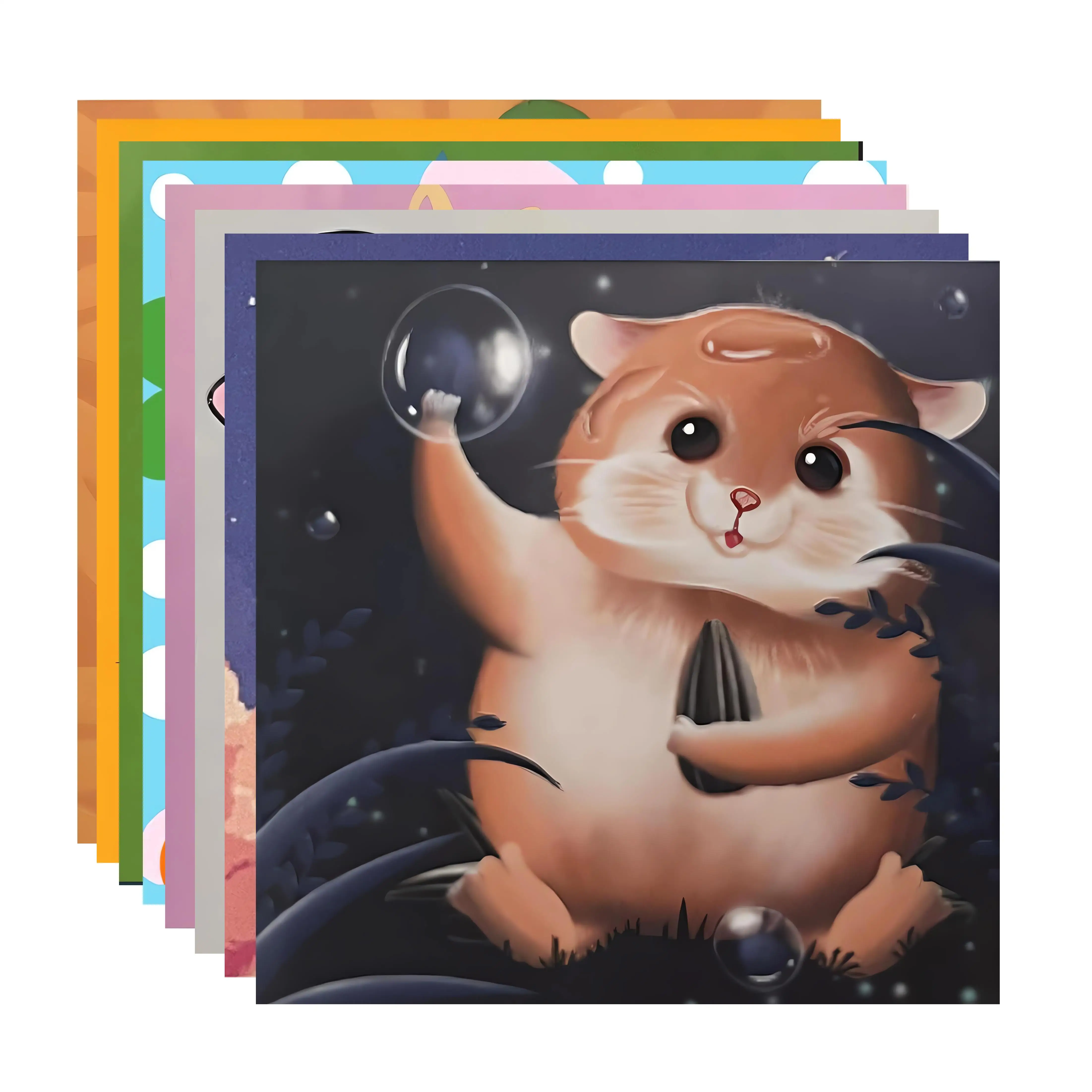 Euroxanty Lienzo de Pintar Números 20x20 Cm 8 Tipos PACK | Pintar Por Números | Cuadro Para Pintar | Pinceles y Pintura Incluídas | Pintar Para Adultos y Para Niños