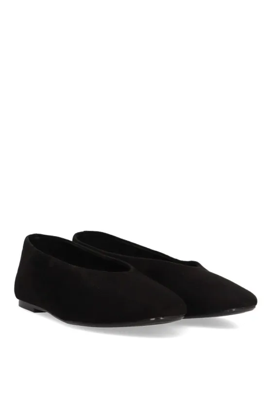 Elevate your style with LUNA CORINA M4560 Black Ballerina Flats for Women, featuring synthetic material, flat sole, and open closure, perfect for special occasions like weddings or parties. #2