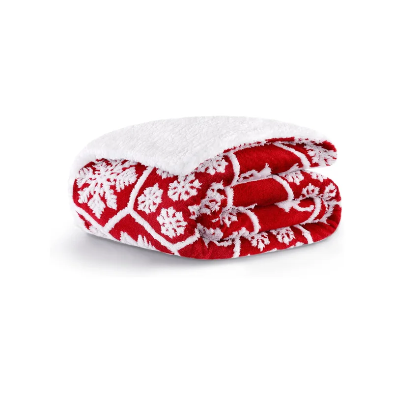 Manta Sofa de Borrego, Manta Doble Cara Franela y Sherpa, 100% Poliester, Suave y Caliente para Invierno