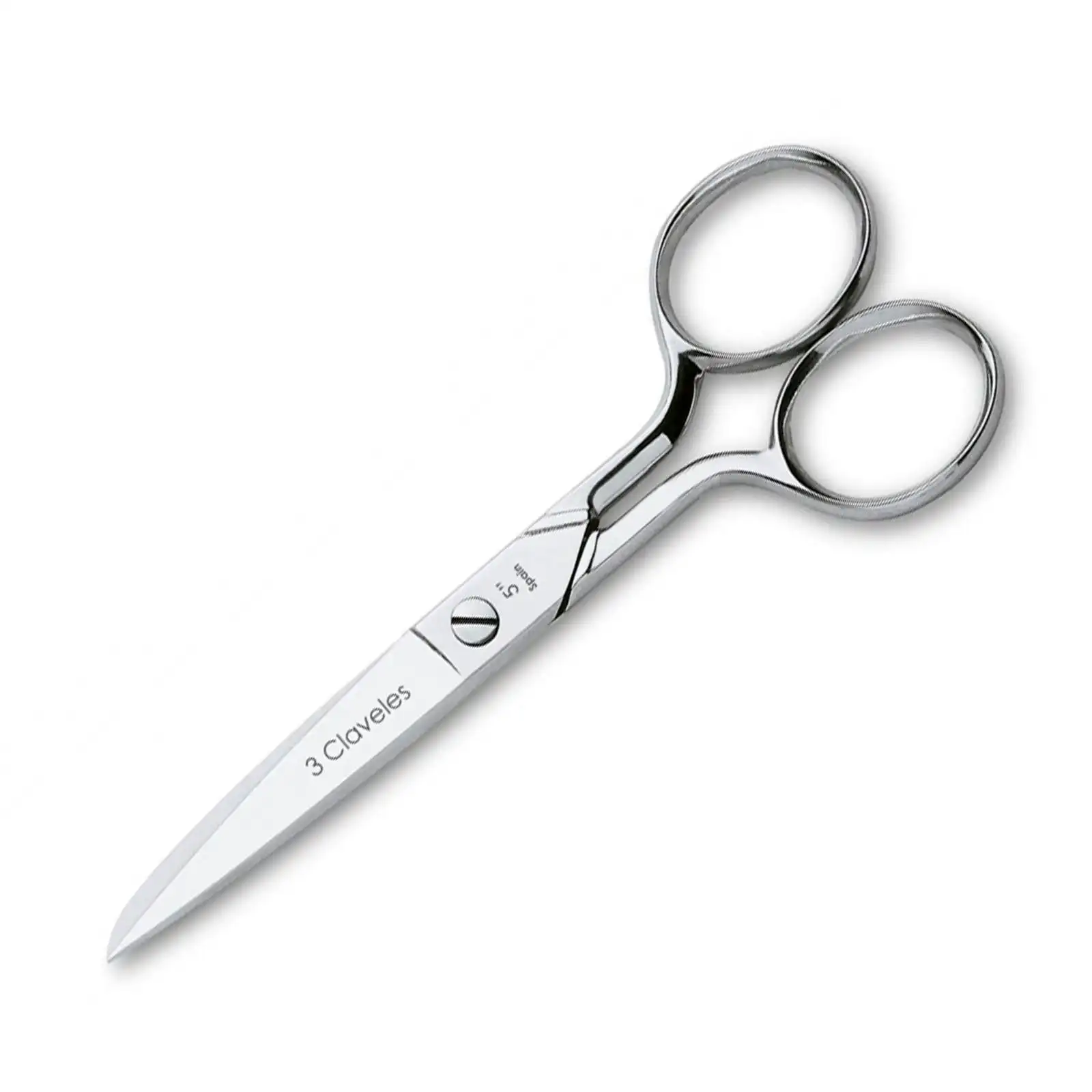 3 Claveles - Tijeras de Costura Profesionales Tipo Castellanas, Varios Usos, 12.5 cm - 5"