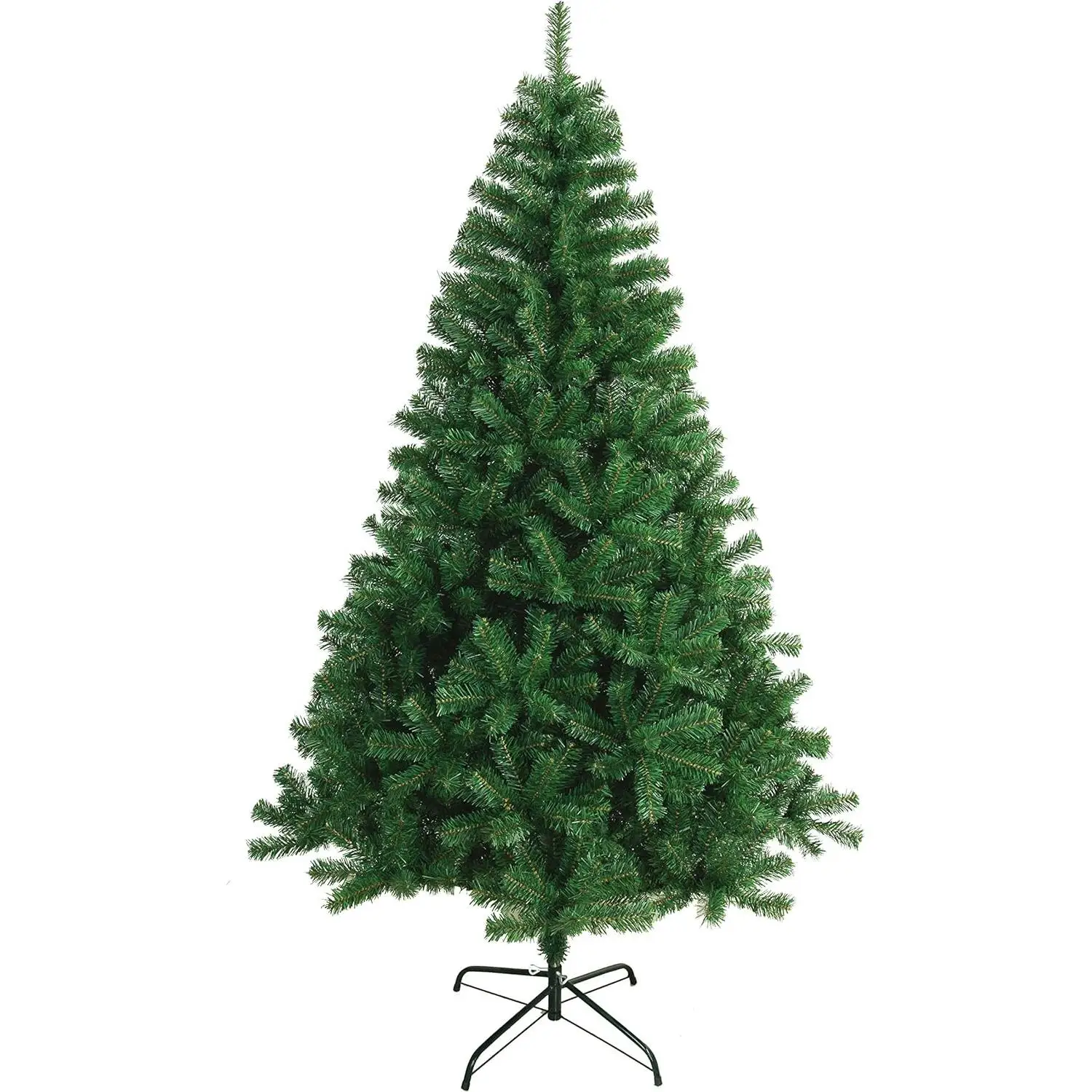 Orpelli artificiali di abete con foglie di albero di Natale 120/150/180/210/240 cm Alberi verdi/bianchi con supporto in metallo