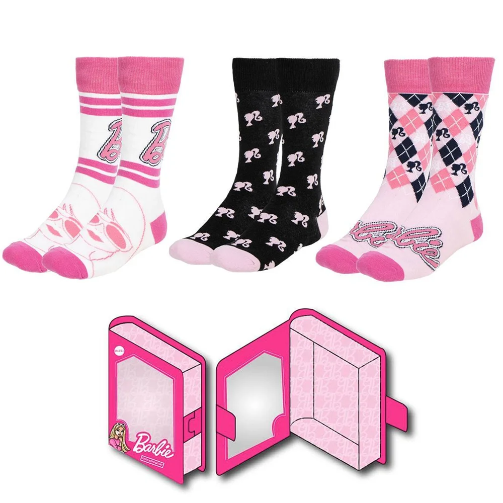 Pack Calcetines 3 Piezas Barbie T3643:Tu 36-43 (Cerdá 2900002452)