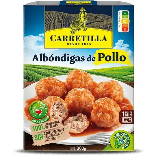 Carretilla Albóndigas de Pollo con Tomate