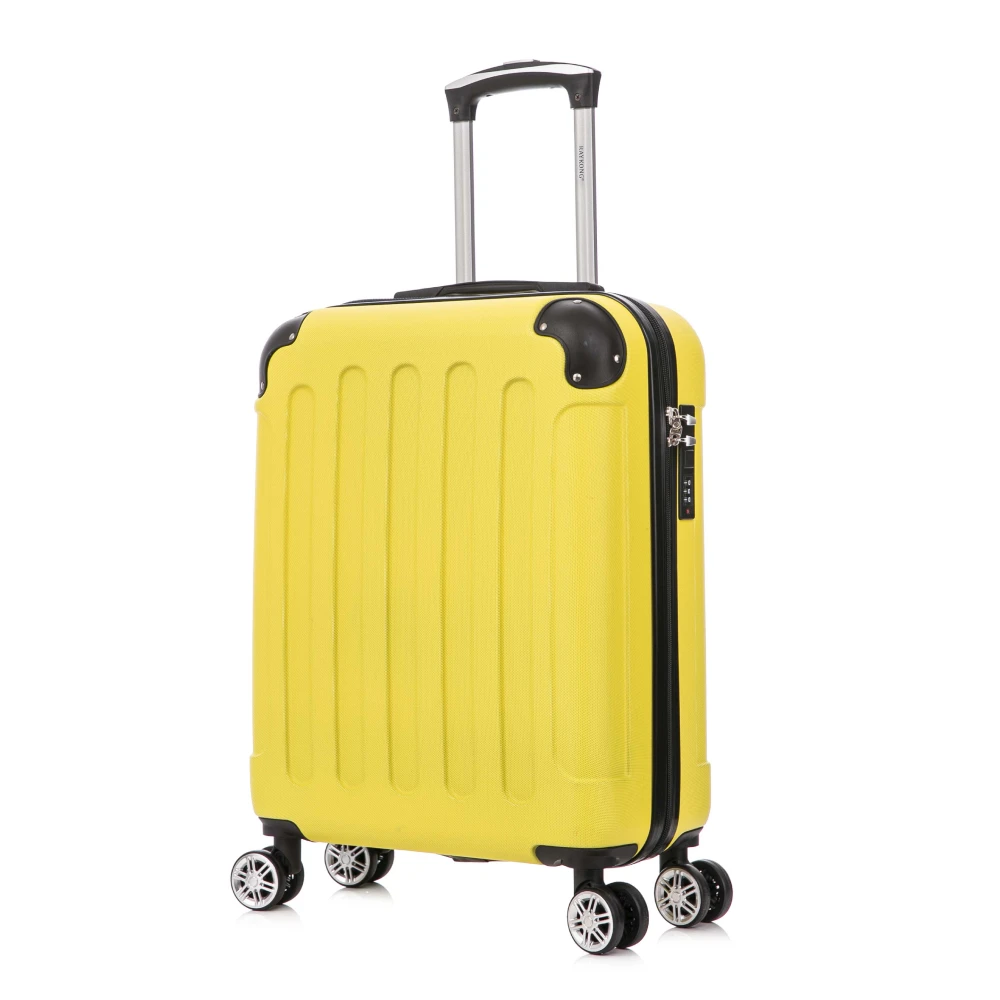 Maleta Cabina ABS 55x40x20cm (44L) - Aprovechamiento Maxima Capacidad - 20 Pulgadas - Ryanair Vueling Iberia Wizzair - Negro/Azul/RosaDorado/Plateado/Amarillo/Rojo/RosaChicle/Turquesa/Blanco/Verde/Menta/Morada