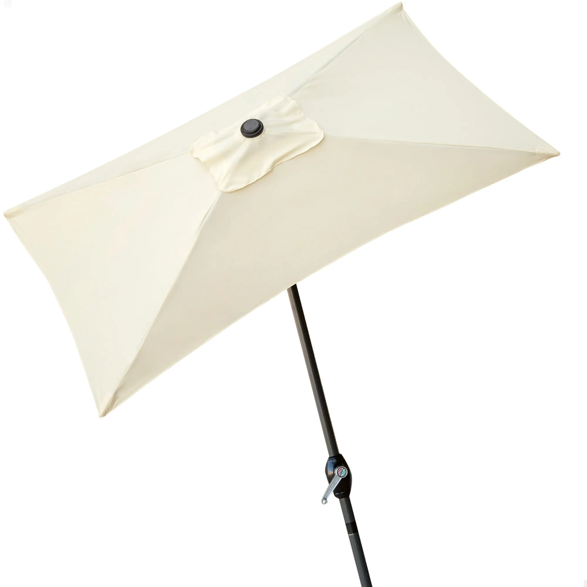 Aktive 53879 - Sombrilla rectangular para balcón, Parasol terraza, Sombrilla rectangular, Sombrilla terraza jardín, 200x120 cm, color crema, mástil aluminio CALIDAD DE CONFIANZA OFICIAL GARANTIZADO