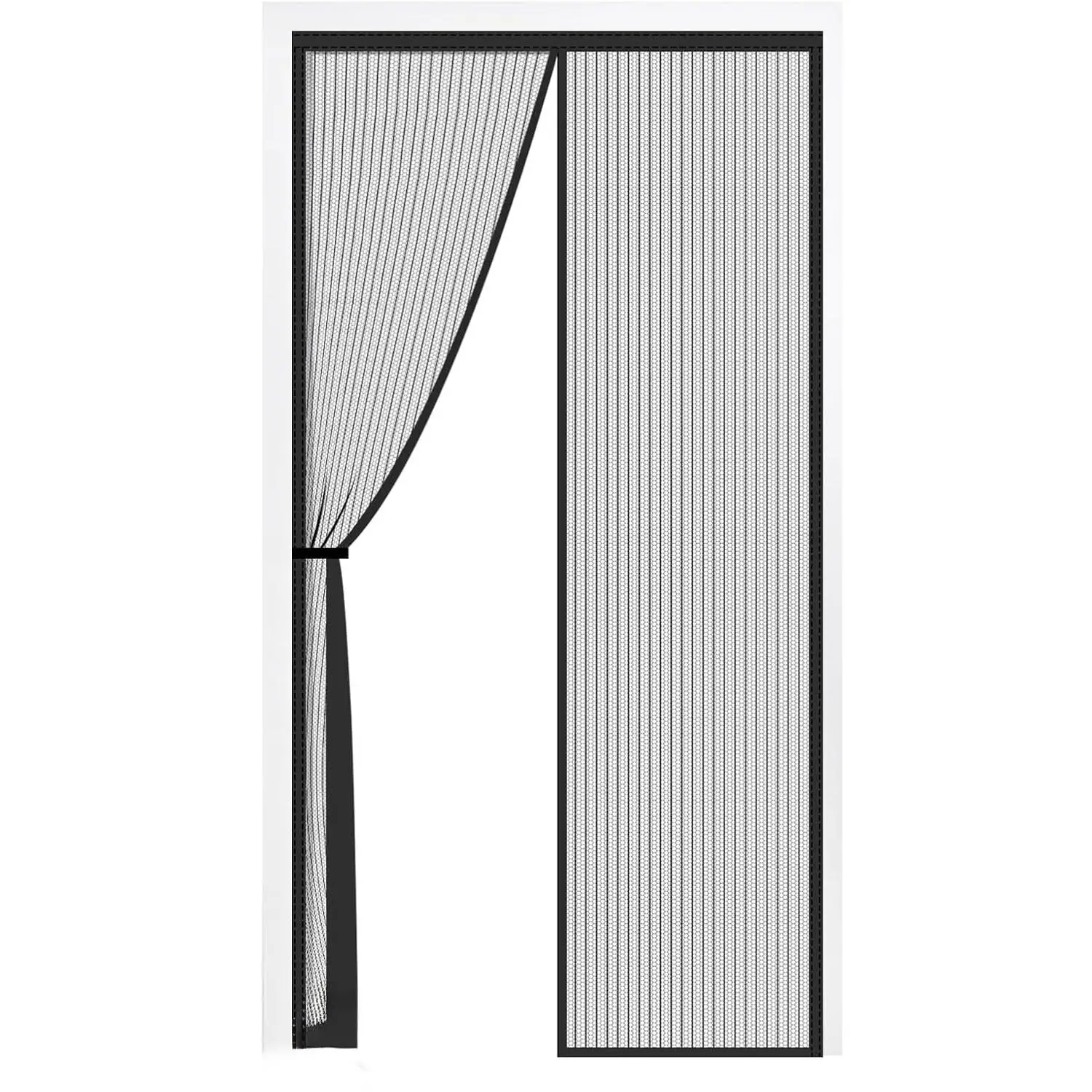 Mosquitera Magnética para Puerta 90x210 cm – Cortina Antimosquitos de Poliéster Reforzado con Imanes Potentes – Cierre Automático, Transpirable, Resistente al Viento – Fácil Instalación con Velcro y