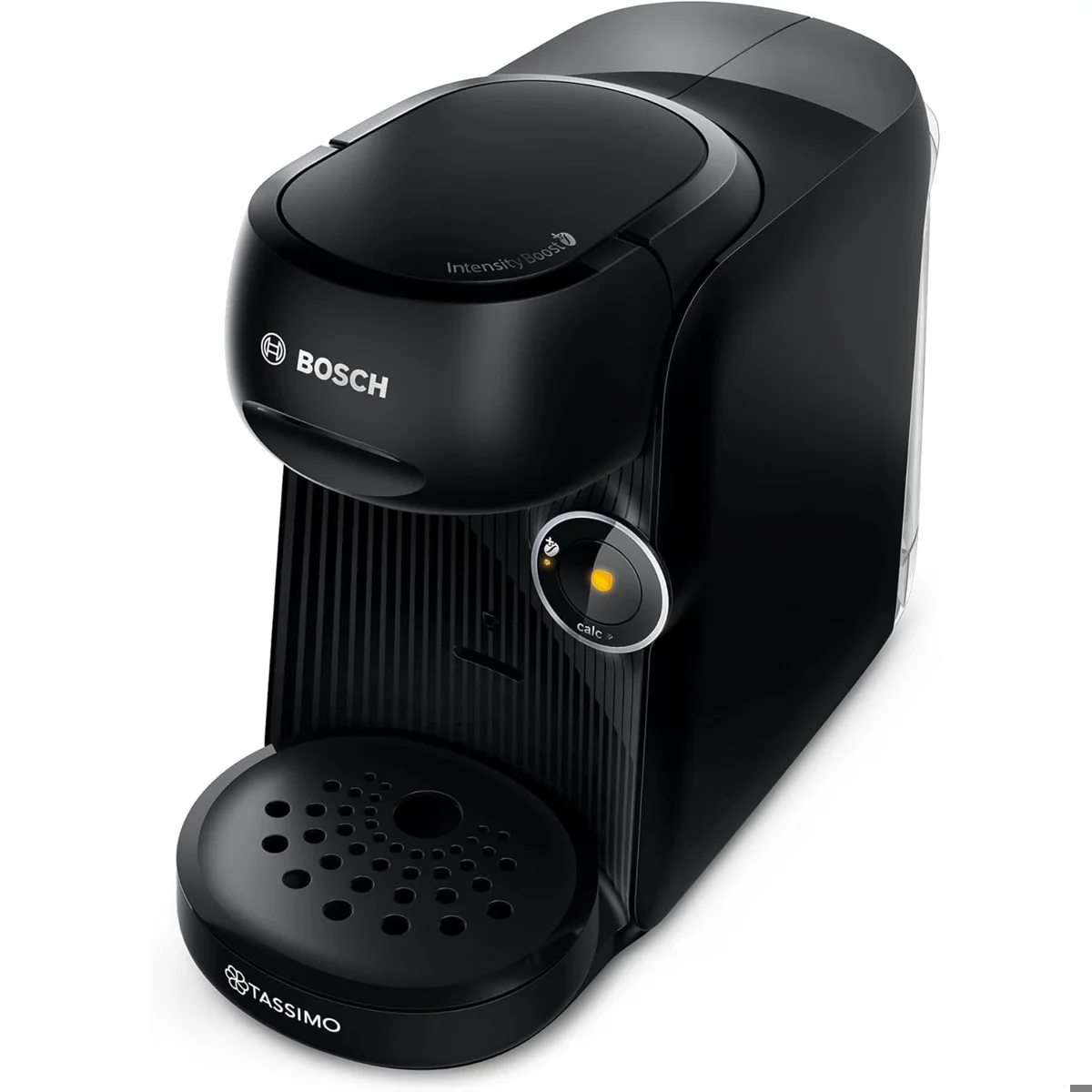 Bosch Tassimo Finesse Capsule Coffee Maker, 0.7L capacity, IntelliBrew technology, OneTouch feature for easy operation, perfect for making up to 40 coffee specialties at home with a compact design.