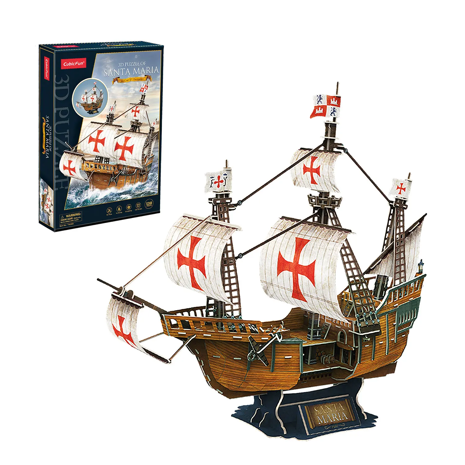 Santa María | Puzzle 3d Niños Y Adultos | Maquetas Para Montar