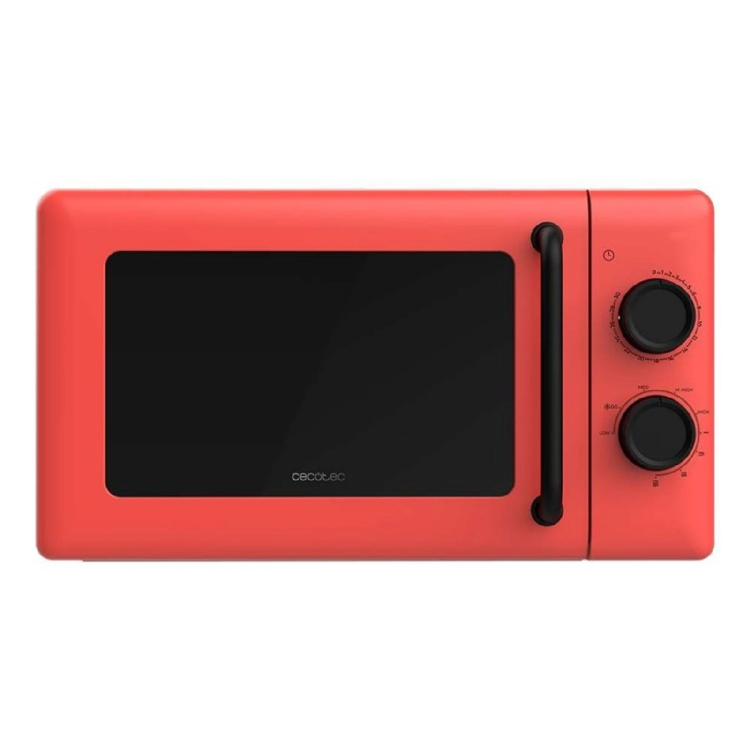 Cecotec Microondas Mecánico con Grill de 20L Proclean 3110 Red. 700W en 6 Niveles y Grilll de 800W, Modo Descongelación