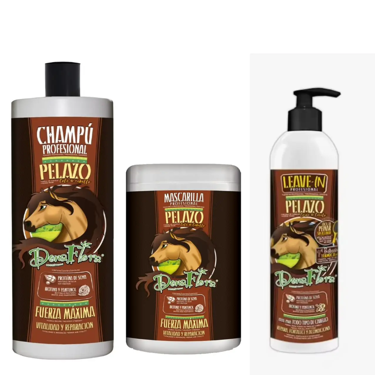 Promotional LUCKYSTAR-PACK donates FLORA PELAZO CHAMPU 1000 ML 1000 ML mask and LEAVE-IN 500 ML