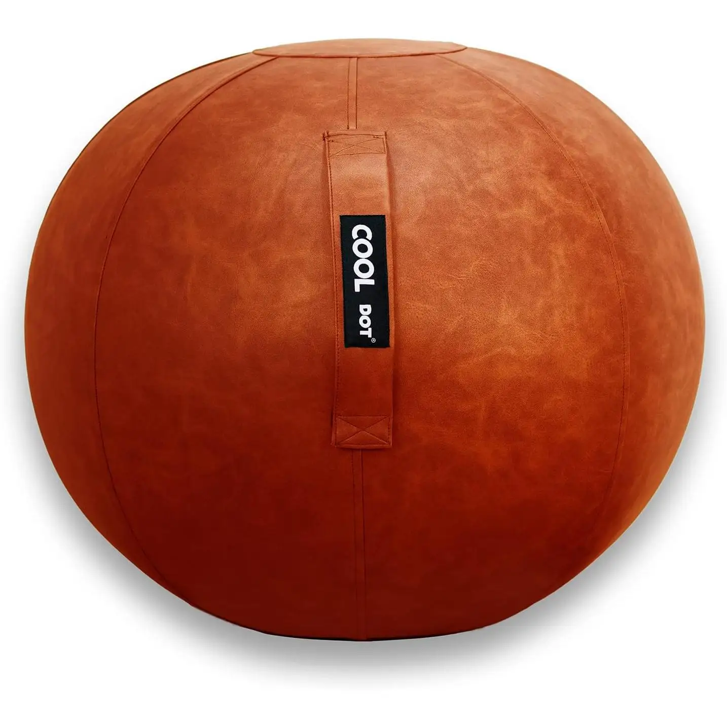 Cooldot Pilates Ball and Yoga Ball PREMIUM with Cuerina Cover for Sport Fitness Pregnancy Home Office Seat with Inflator-Various Colors and Sizes