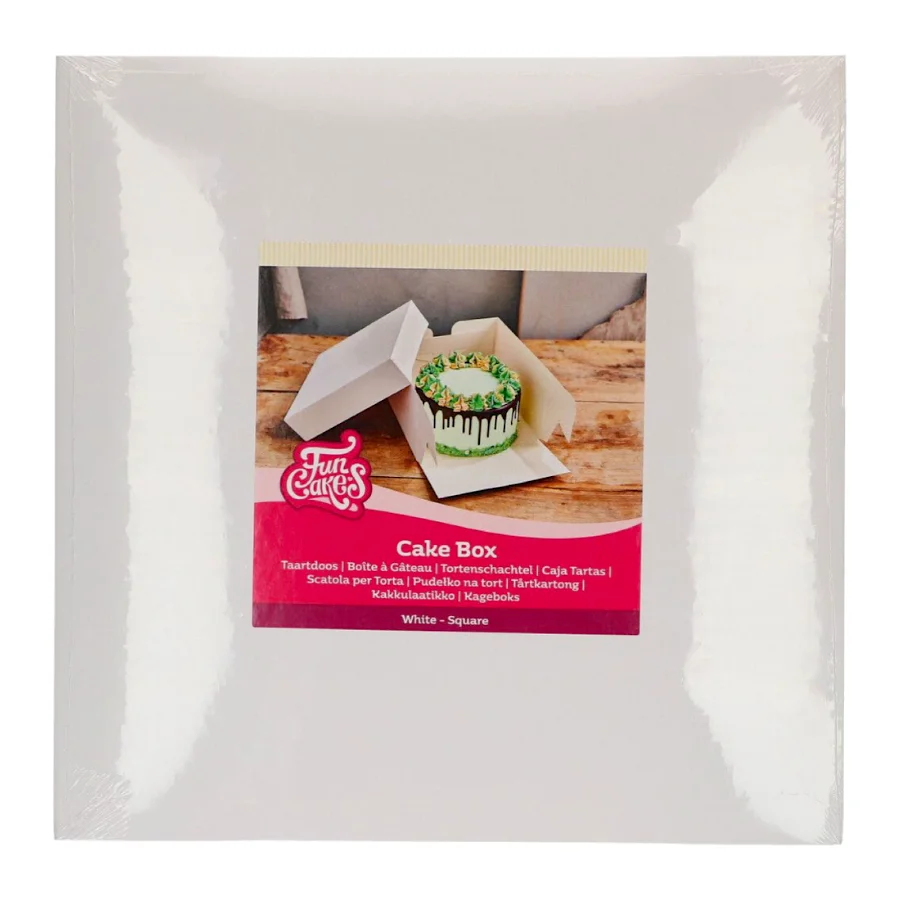 Blanca Glotomania Caja Para Tarta Funcakes - 35 Cm - Envío Desmontada