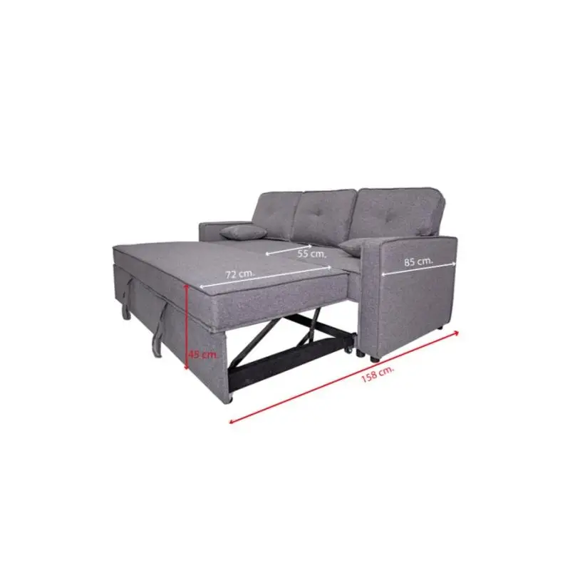 Sofa bed model Dax gray color