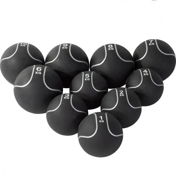 Balón Medicinal de Goma en Negro 1 - 10 kg