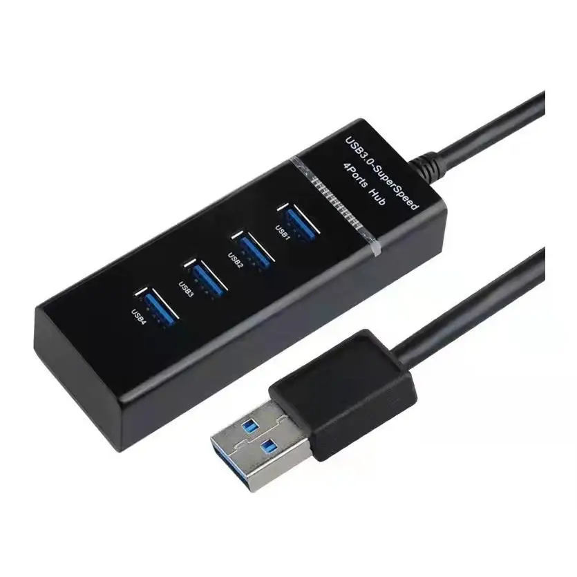 FGNS. Hub Usb 3.0 de 4 puertos, 4 Puertos USB 3.0 Data Hub, USB Multiple Hub, 5Gbps Transferencia Datos Rápida, para MacBook, Mac Pro/Mini, iMac, Surface Pro, XPS, USB Flash Drives, PC Portátil,