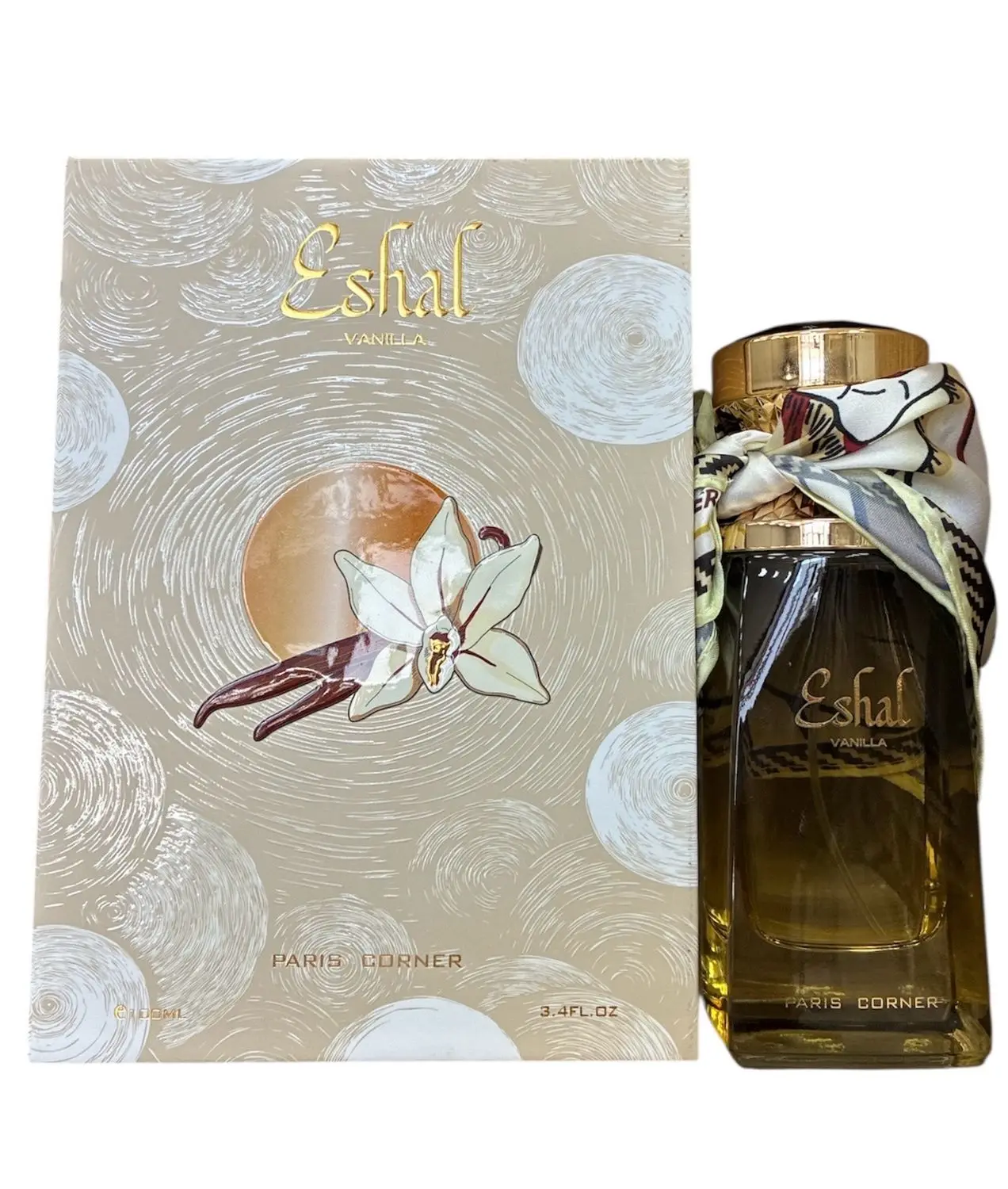 "Eshal Vanilla Eau de Parfum 100ml – Perfume Árabe 100% Original con Esencia de Vainilla Oriental y Flores Exóticas para Amantes del Lujo y la Tradición