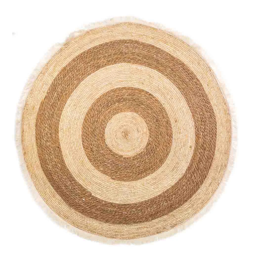 WANDERLUST DECO Alfombra fibra natural tejido artesanal marrón d120x1h cm