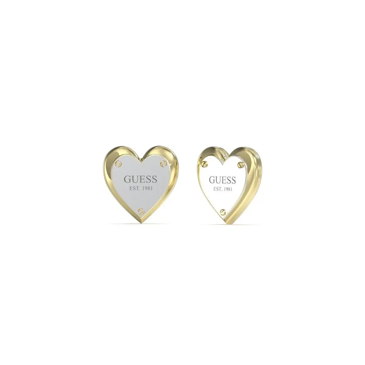Guess Pendientes Mujer All You Need Is Love De Acero Plateado