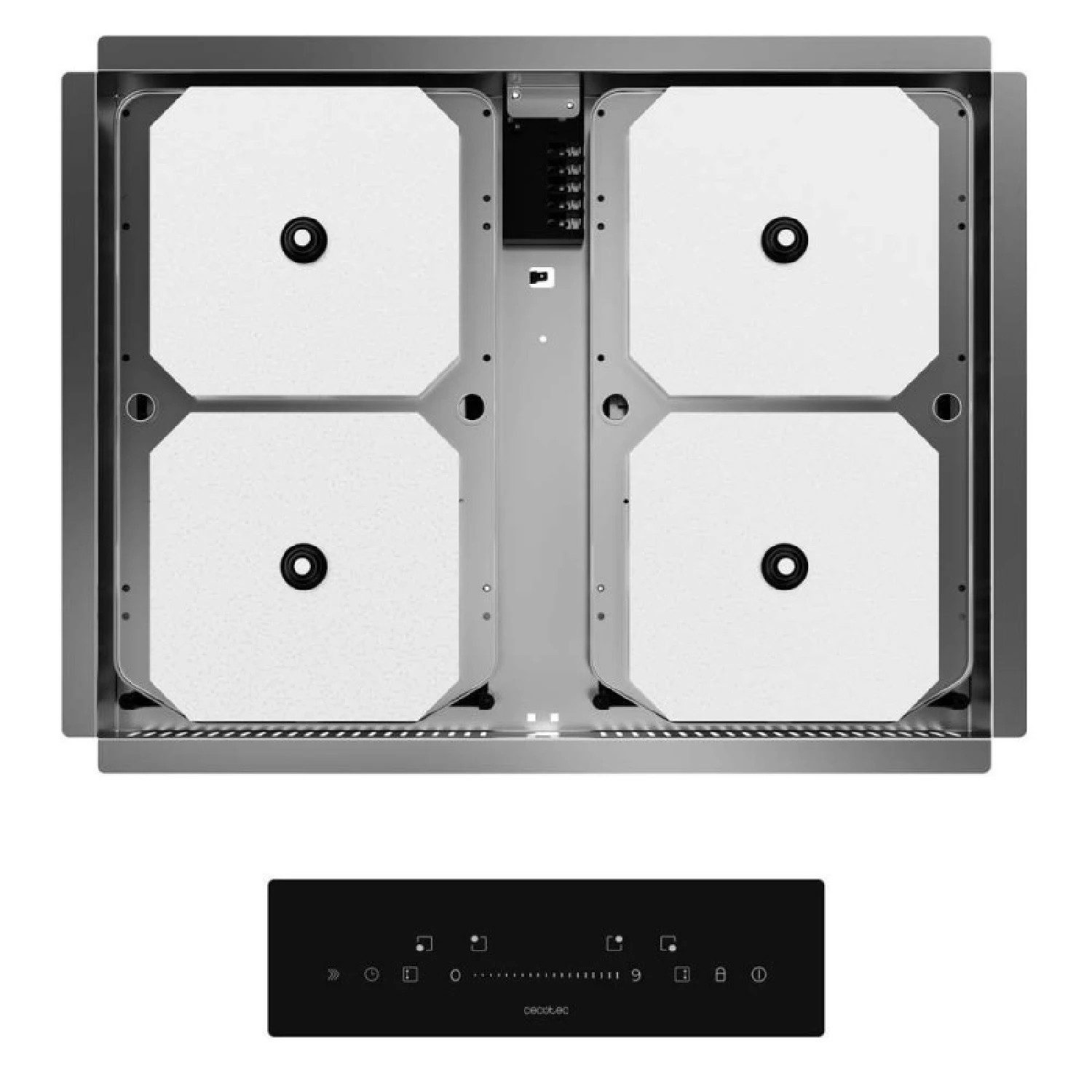 Cecotec Placa De Inducción Invisible - Oculta Bajo Encimera 60Cm Bolero Squad I 4300 Invisible Fullflex. 7200W, Encimera 12-15Mm