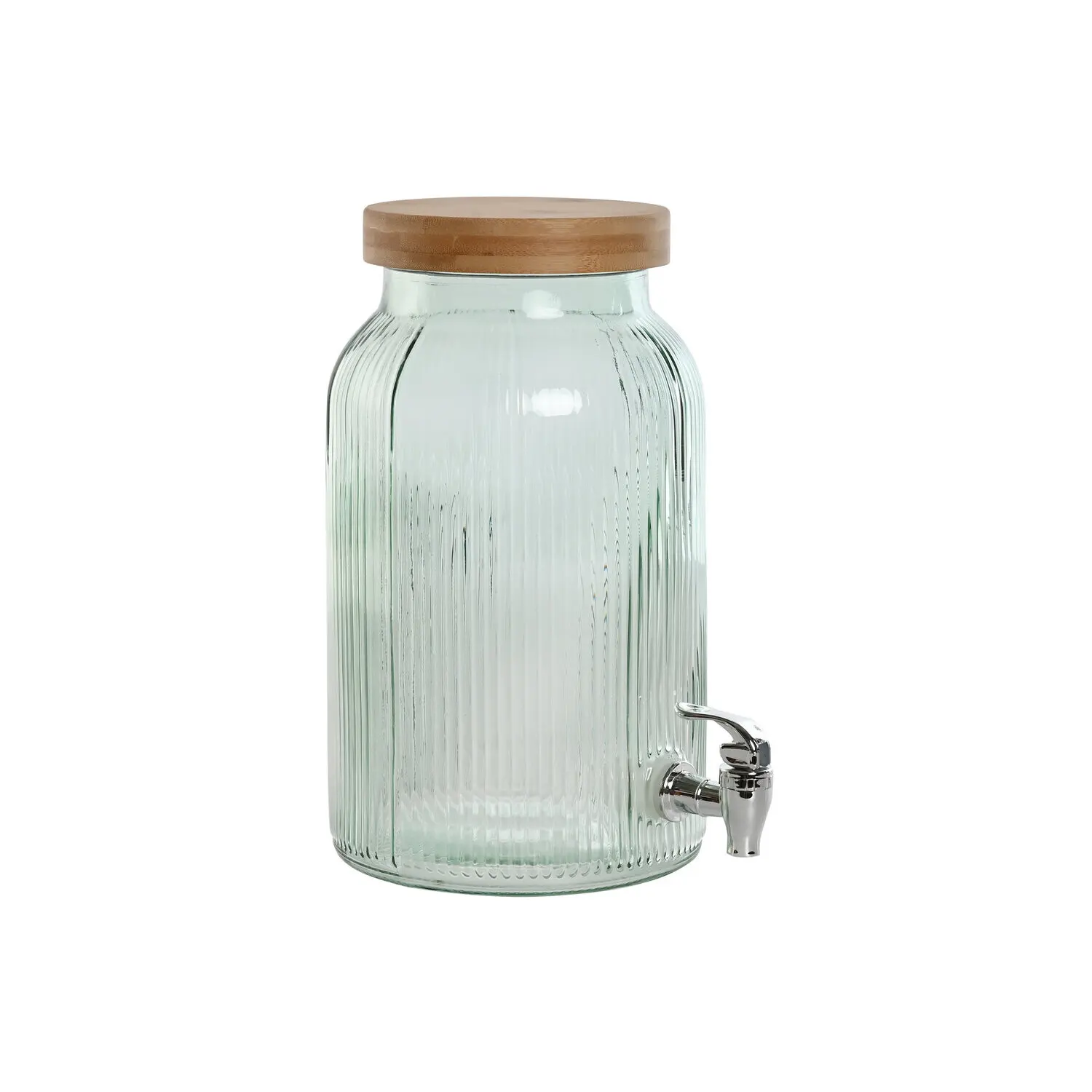 Dispensador bebidas cristal bambu 18x18x31 5,5l El mejor complemento para tu hogar.
