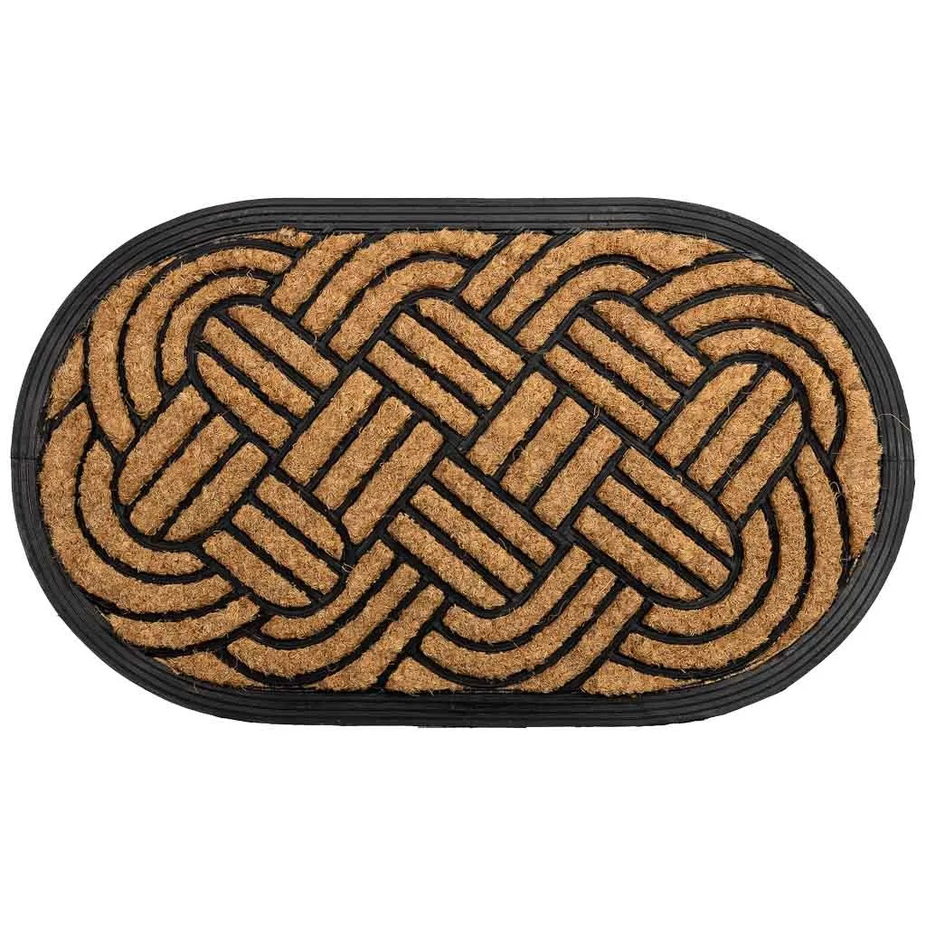 Felpudo de fibra de coco y goma marron 70x40