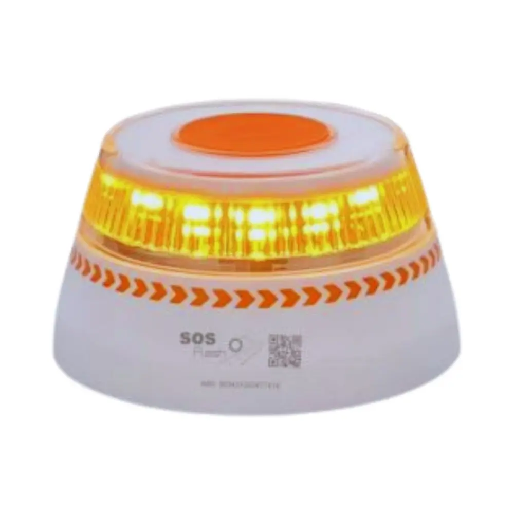 Geolocated V16 beacon with power button