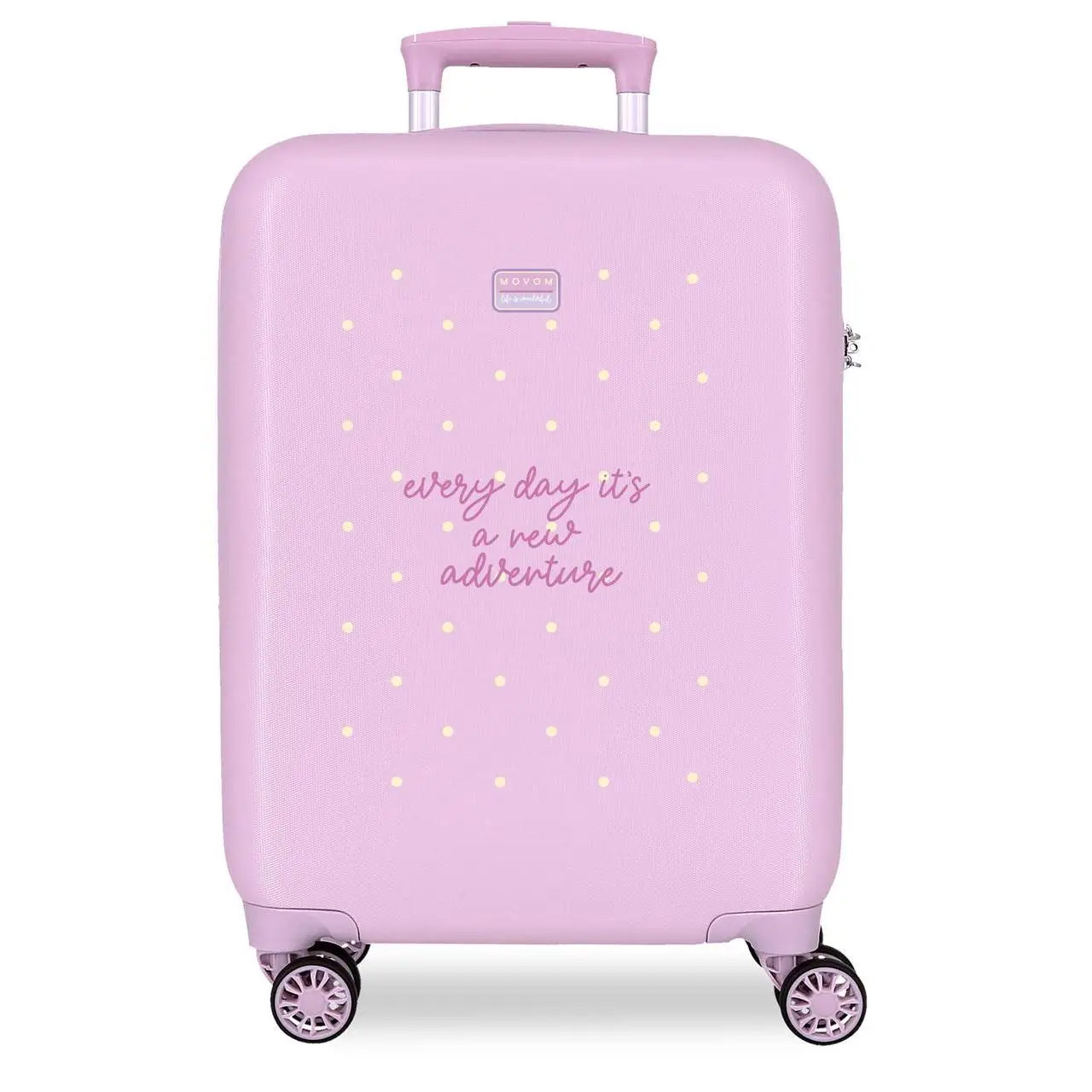 Maleta de cabina Movom New adventure ABS con capacidad de 41,8L Lila
