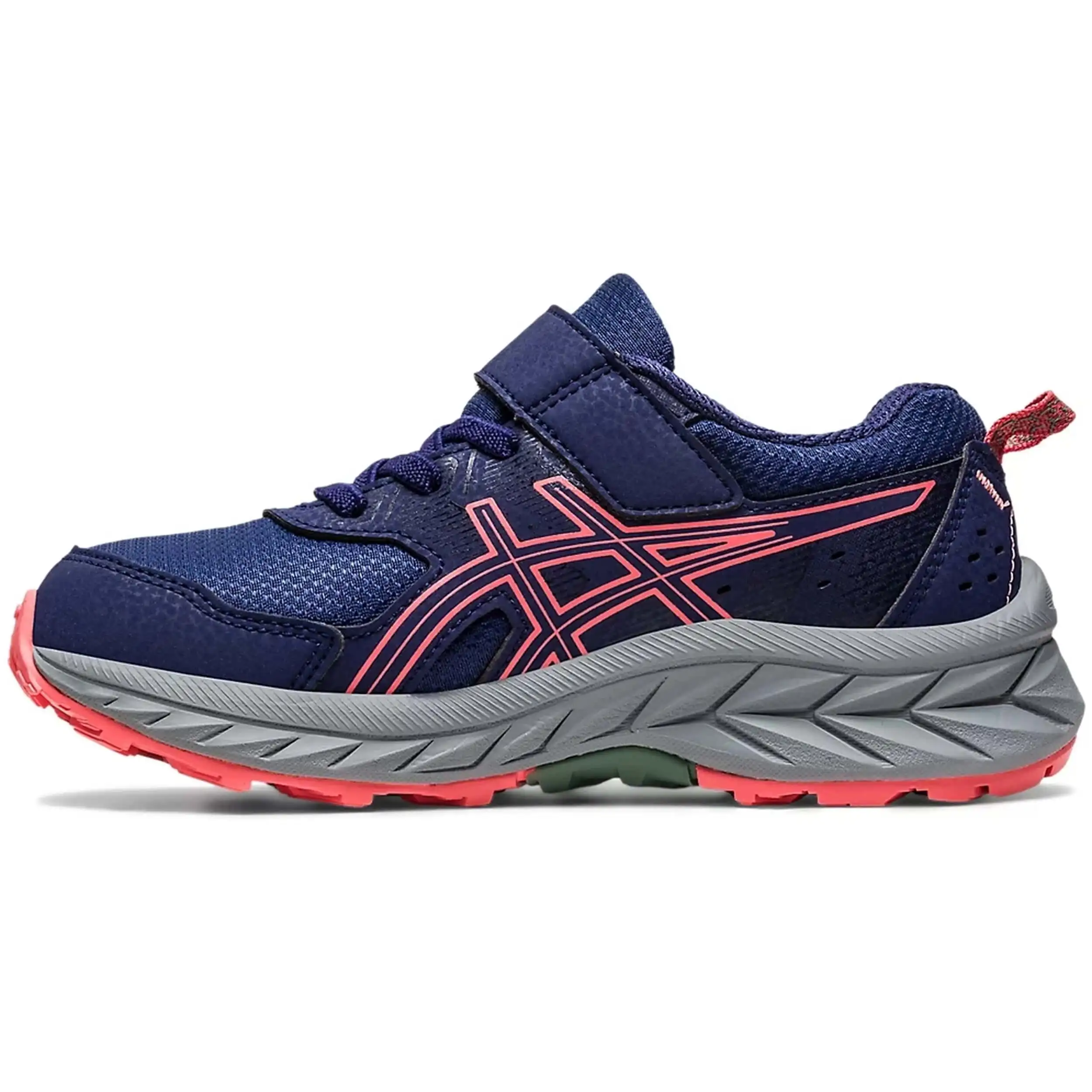 Asics brand running shoes model 1014a277-400 for kids in violet