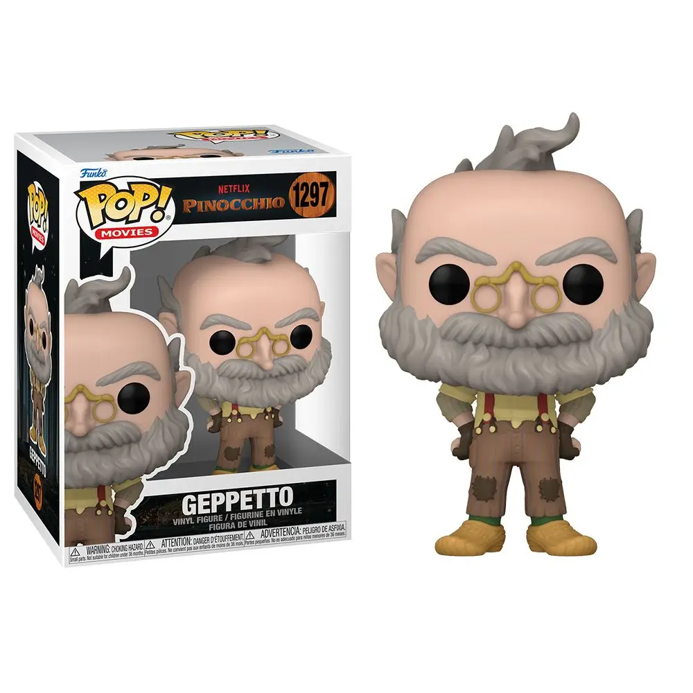 FUNKO POP! PINOCHO - GEPPETTO, 67386, Nº 1297, FIGURA COLECCIONABLE DE VINILO, ENVÍO URGENTE 24-48 HORAS EN PENÍNSULA, TIENDA CON LICENCIA OFICIAL, JUGUETES, MUÑECOS, CABEZONES, PELICULA, MARIONETA,