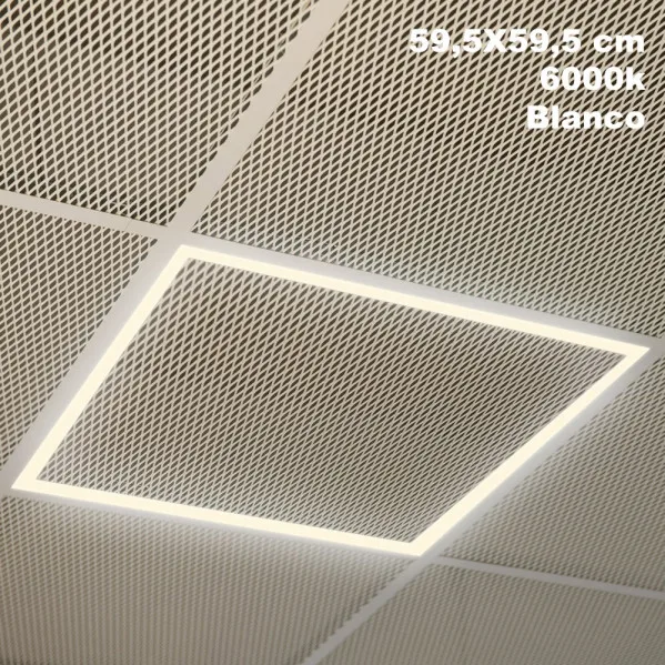 FABRILAMP Marco Panel Led 48w 6000k Lorenzo 1,5x59,5x59,5 Cm Aluminio 4400lm Corte 57,5x57,5 Cm