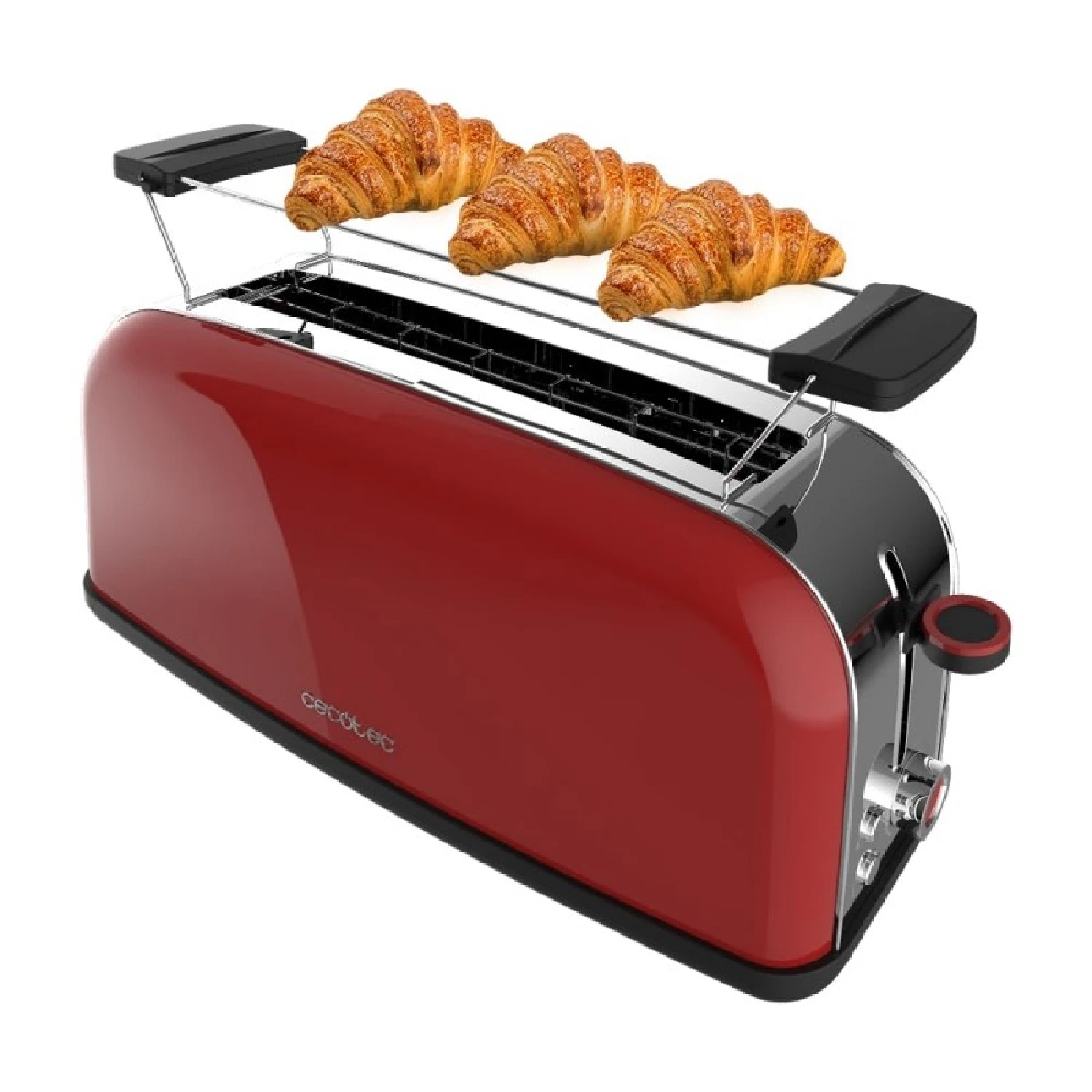 Cecotec Tostador vertical Toastin' time 850 Red Long