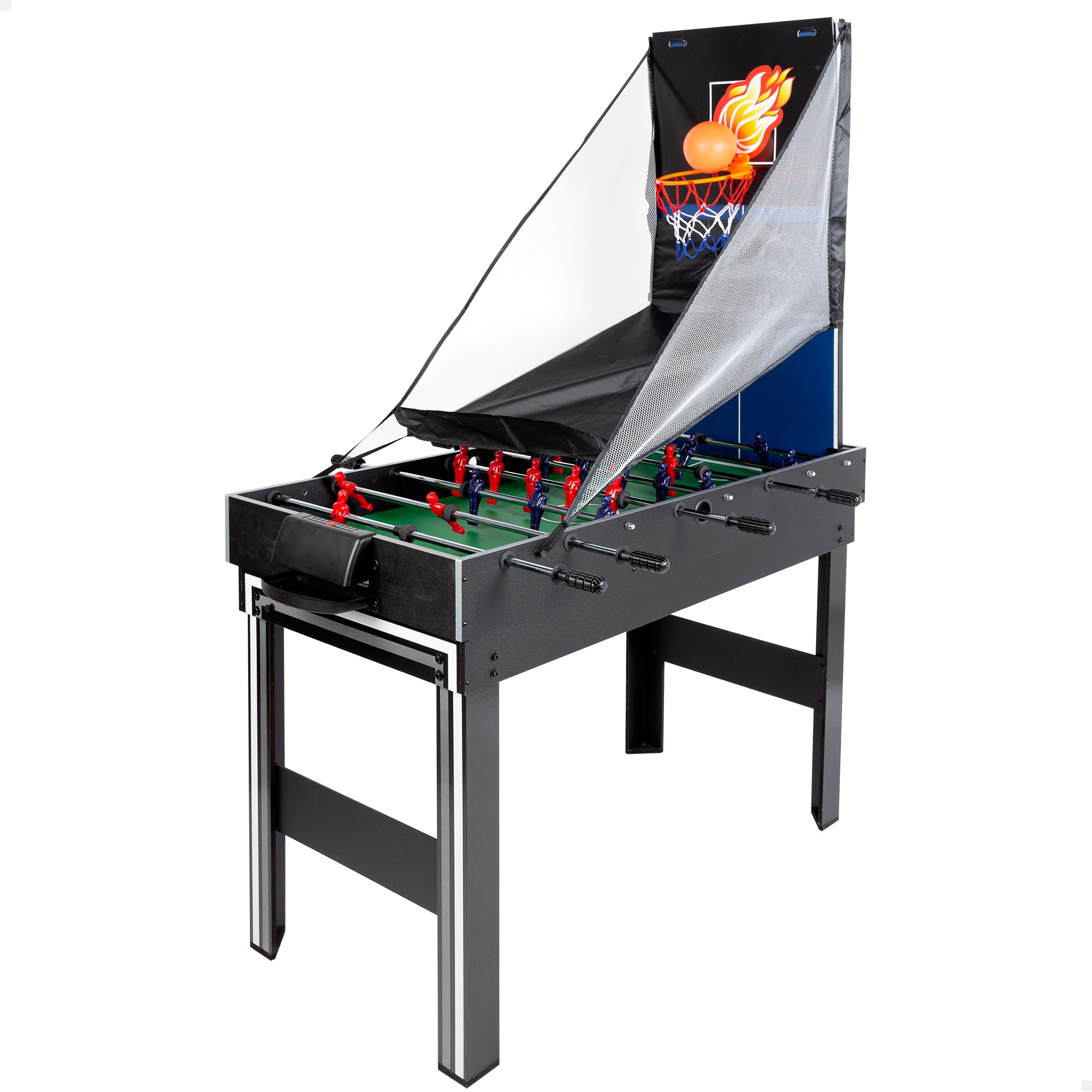 CB Games - Mesa multijuegos 20 en 1, Futbolín, Hockey, Billar, Baloncesto, Juegos de mesa, 120x110x82 cm, Futbolines para niños, Futbolín infantil, Regalo para toda la familia