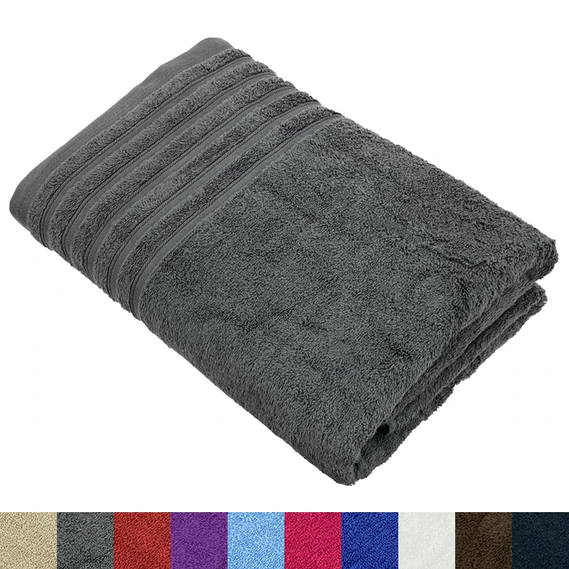 High Quality 500g/m² Soft Absorbent Natural Cotton Bath Towels g/m² 50x100 Cm Large Size 100x 140cm High Quality Gym/Shower/Sport