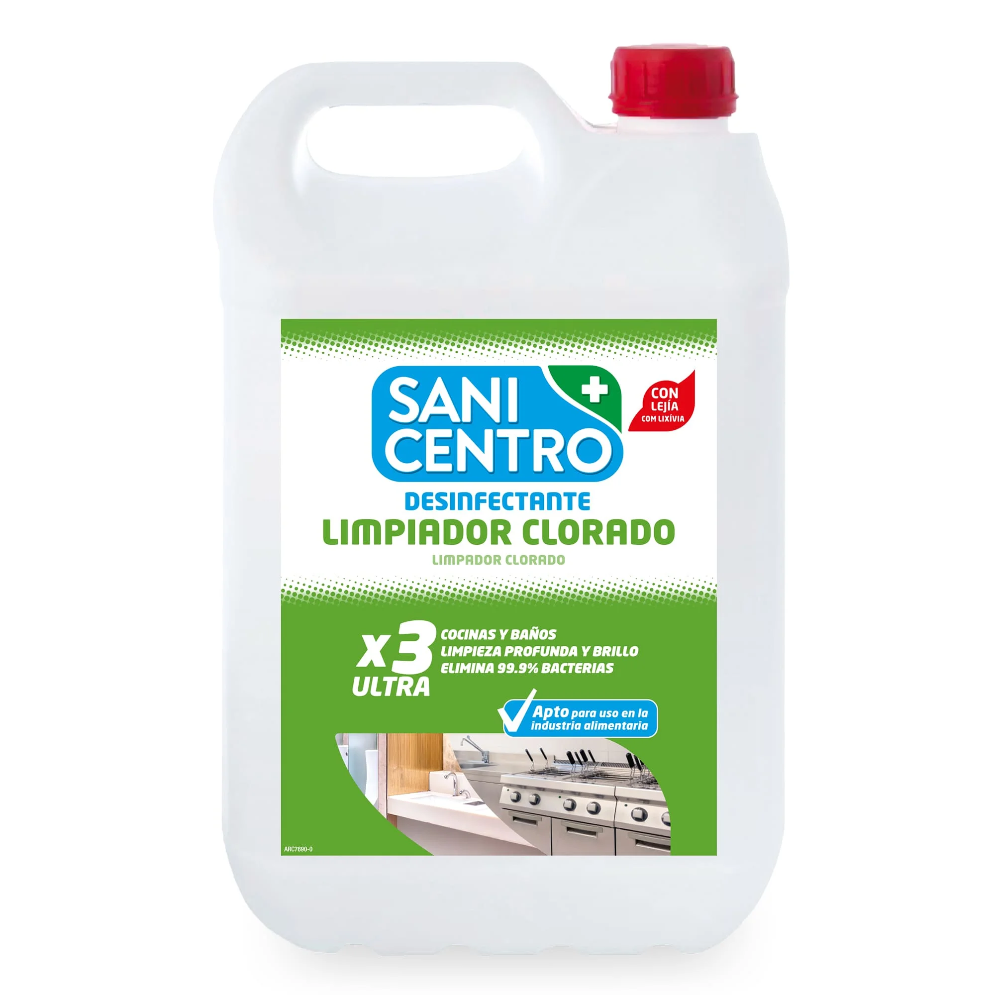 Limpiador Clorado Sanicentro 5L para Uso Doméstico e Industrial