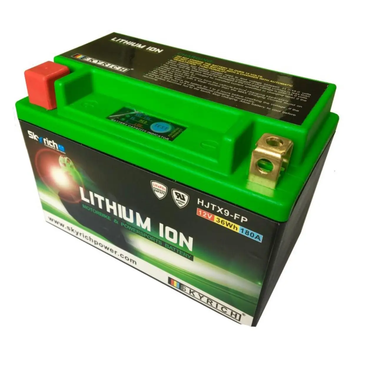 Bateria de litio Skyrich HJTX9-FP equivale YTX9-BS (Con indicador de carga)
