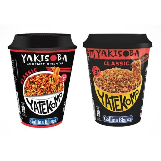 YATEKOMO YAKISOBA G.BLANCA 93 g 8ud Yatekomo Yakisoba Classic. Fideos Orientales Instantáneos. Caja de 8 Unidades (total 0.744kg)