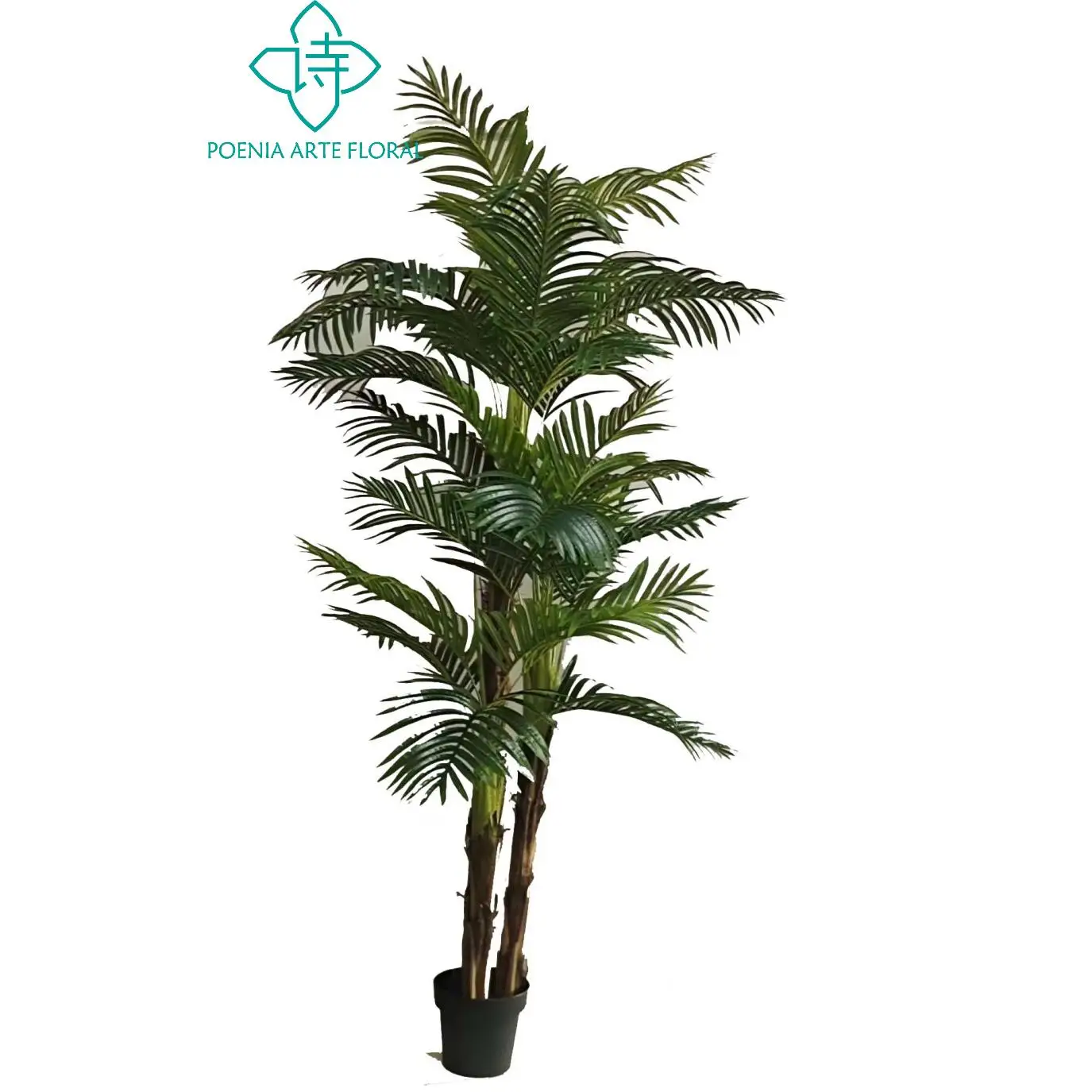 Poenia Arte Floral - Palmera Artificial con Macetero de Plástico 210cm - REF 631048 - Belleza Instantánea