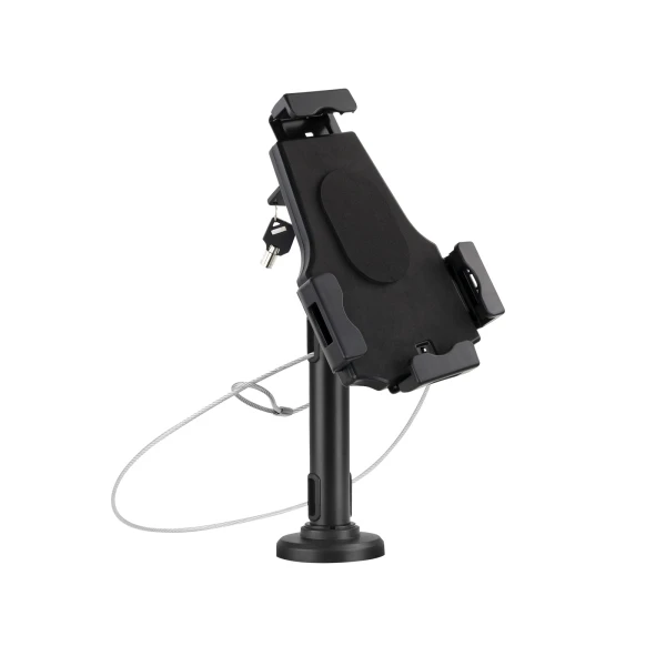 Tooq soporte de sobremesa y pared profesional ajustable para tablet de entre 7.9â? a 10.5â? - incluye candado antirrobo - organizador de cables - color negro