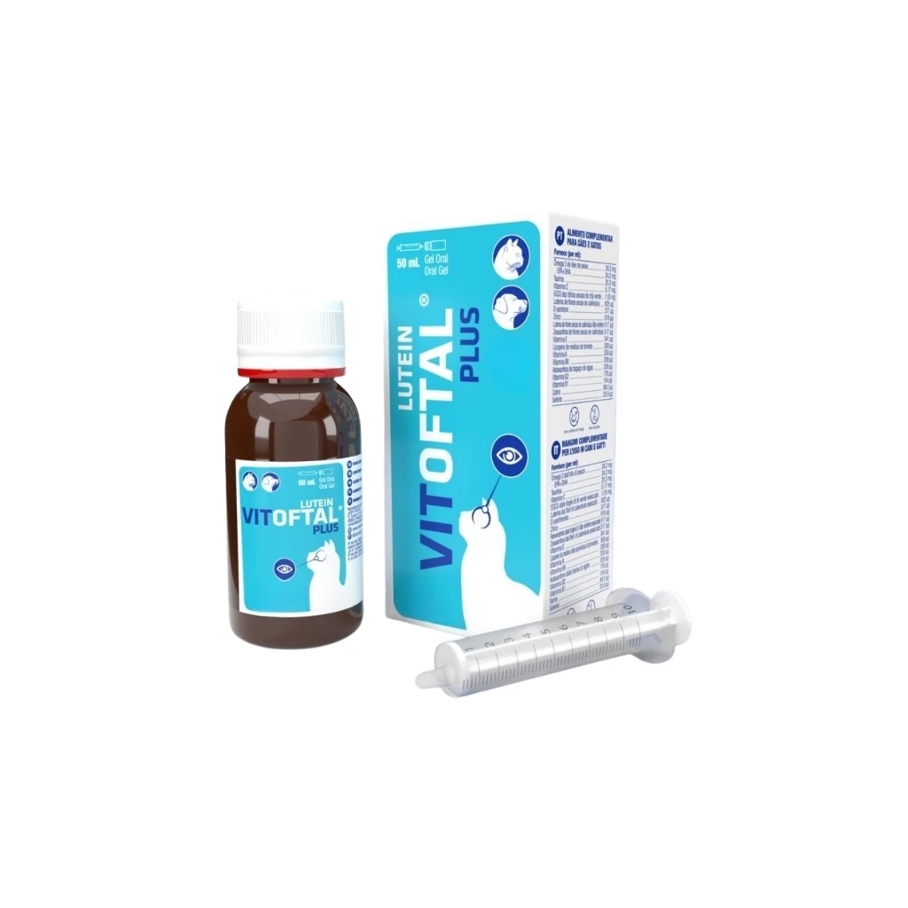 PHARMADIET Vitoftal Lutein Plus (50 ml) - Complemento Natural para el Bienestar Ocular de Perros y Gatos