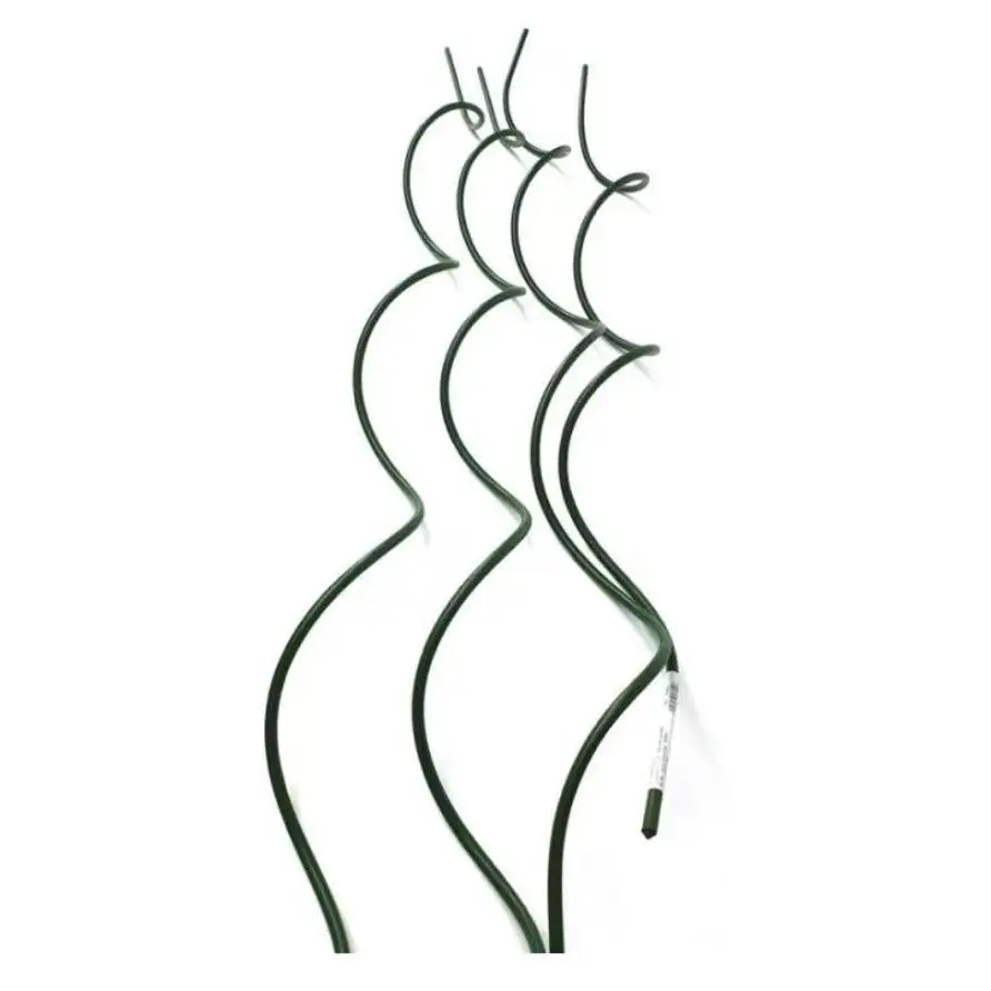 Tutores Espiral para Tomates Pack 12/24, Varillas para Plantas Trepadoras de Acero Plastificado Ø0,8 / Ø1,1 cm, Soporte para Tomates, Flores y Huerto, Jardinería Resistente Color Verde