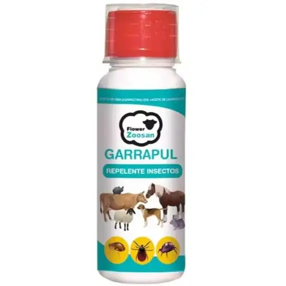 GARRAPUL Plus Insecticida Animales FLOWER ZOOSAN 125cc- Repelente de insecto 100% origen vegetal